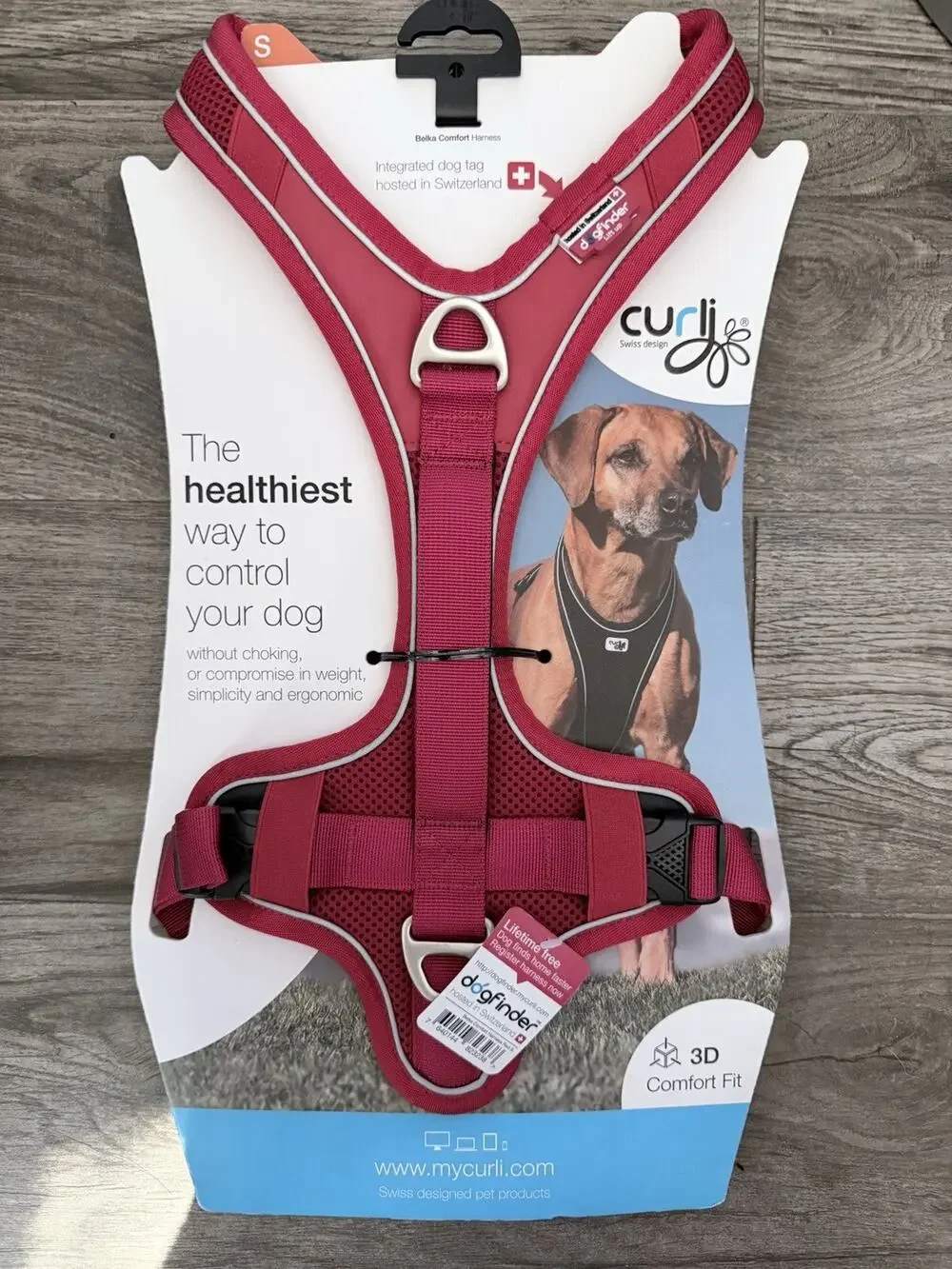 Curli Belka Comfort Dog Harness Size Small New with Tags Red Color